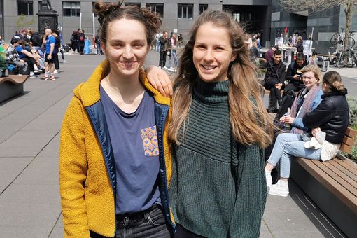 Diese zwei Studentinnen engagieren sich für den Klimaschutz: Amanda Kipke und Joanna Matthies.