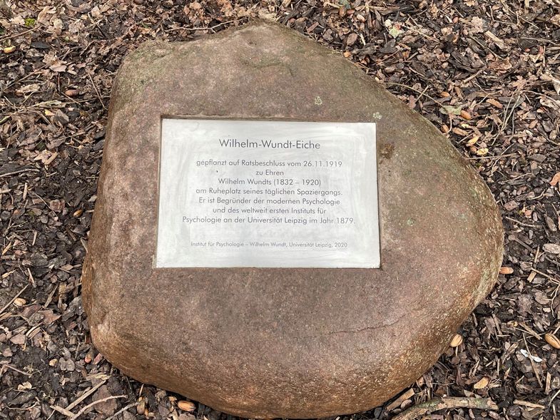 Zu sehen ist eine Gedenktafel für Wilhelm Wundt